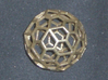 Polyhedral Pendant 3d printed pendant in brass