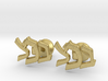 Hebrew Monogram Cufflinks - "Beis Tzaddei Chof" 3d printed 