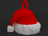 Full Color Santa Hat Pendant / Ornament 3d printed Render of Glossy Full Color Sandstone