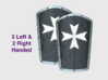 Maltese Cross: Manowar Power Shields (L&R)  3d printed Medium: 5 Shields