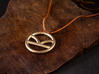 Kingsman Pendant 3d printed Photo of the pendant in Polished Gold Steel