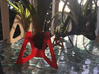 Air Plant base  3d printed Plastic allows light through at sunset