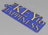 THE KEY TO HAPPINESS KEYCHAIN 3d printed 
