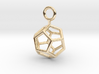 Simple Dodecahedron earring 3d printed 