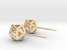 Simple Icosahedron Earring studs 3d printed 
