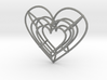 Medium Wireframe Heart Pendant 3d printed 