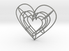 Large Wireframe Heart Pendant 3d printed 