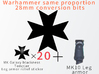 MK Galaxy blackness Templer Leg armor relief stick 3d printed 