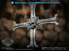 Human Skull Pendant Jewelry Necklace Templar Cross 3d printed 