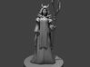 Tiefling Wizard with Robes and Tentacle Staff 3d printed 