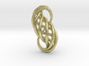 Shiny Gold or Silver Pendant: 'Entangled Forever' 3d printed 