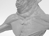 Deamon Bat Bust 3d printed Chest closeup render of 3d model