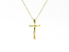 Twist Cross Pendant - Christian Jewelry 3d printed Twist Cross Pendant in 14K gold plated brass