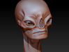 skull faced alien 1/6 scale 3d printed 