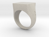 Square Signet Ring 3d printed 