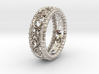 Carved Floral Sterling Silver/Gold Wedding Ring 3d printed 