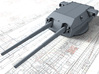 1/600 DKM Bismarck 38cm (14.96") SK C/34 Guns 3d printed 3D render showing Dora Turret detail