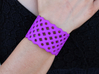 Circles & Squares Cuff (Size L)  3d printed Printed in Purple Strong & Flexible Plastic