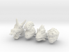 Galaxy Warrior Heads 4-Pack #3 - Multisize 3d printed 