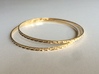 Classical patterned Bangle 3d printed Photo of finished product in 14K yellow gold, 2 pcs.