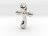 Raindrop Cross Pendant - Christian Jewelry 3d printed 