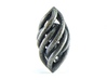 Spiral Pendant 3d printed polished and bronze black steel