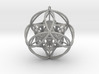 Stellated Vector Equilibrium 6 Ring Pendant 2.5"  3d printed 