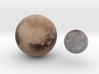 Pluto & Charon 1:80 million 3d printed 