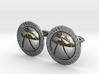 Spartan Shield Cufflinks 3d printed 