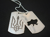Dog Tag - Map of Ukraine - Stencil - #P3 3d printed Ukrainian Coat of Arms Dog Tag is not included