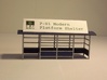 P-01 Platform Shelter 3d printed This finished model is finished in the most common Paint scheme for these shelters, Silver Frame with Blue Panelling and roof.