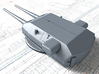 1/192 H Class 40.6cm (16") SK C/34 Guns Blast Bags 3d printed 3D render showing Bruno/Caesar Turret detail