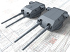 1/600 H Class 40.6 cm/52 (16") SK C/34 Guns 3d printed 3D render showing size comparison with 38cm Bismarck Class Turrets