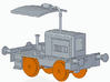 Hunslet 4wDM 'Sweet Pea' 3d printed CAD render of loco (without cab frame)