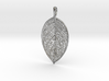 Silver Leaf Necklace 3d printed 