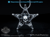 Human Skull Jewelry Pendant Necklace, Pentagram 3d printed 