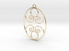 Golden Ratio Oval pendant -- mk1  3d printed 