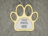 Paw Dog Necklace Pendant 3d printed Polished Brass