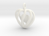 Heart Cage Pendant - Small, No Arrow 3d printed 