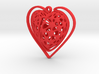 Voronoi Heart + Heart Earring (003) 3d printed 