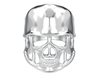 Skull in helmet biker ring  3d printed 