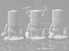 Castle Crashers female Knight miniature games rpg 3d printed 