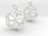 Dodecahedron Earrings 1" 3d printed 