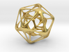 Icosahedron-dodecahedron Pendant - Yin 3d printed Render - Icosahedron-dodecahedron Pendant - Polished Brass
