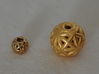 torus_pearl_type4_normal 3d printed Polished Brass is Small and Polished Gold Steel is Medium.