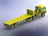 M1088 Tractor w.  M871 Flatbed Trailer 1/144 3d printed 