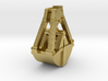 Brass clam shell bucket in closed position 3d printed 