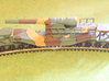 cannon de 240 1/76 oo free wheel railway artillery 3d printed 