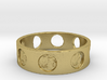 Jillian's Moon Ring 3d printed Rendered in brass.
