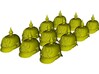 1/32 scale German pickelhaube helmets x 12 3d printed 